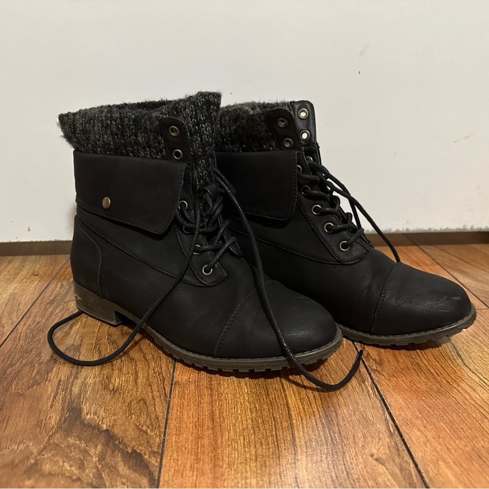 Black ankle boots